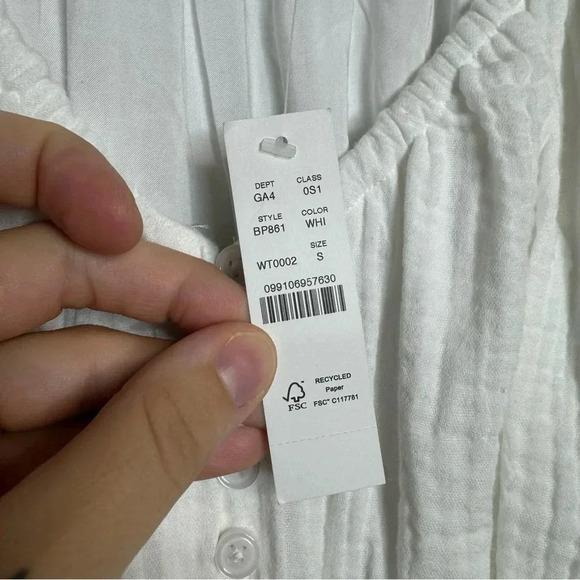 NWT J. Crew Scoop Neck Cotton Midi Dress Soft Gauze White Size Small - Picture 3 of 12